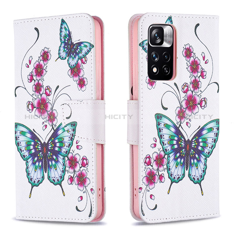 Funda de Cuero Cartera con Soporte Patron de Moda Carcasa B03F para Xiaomi Redmi Note 11 Pro+ Plus 5G