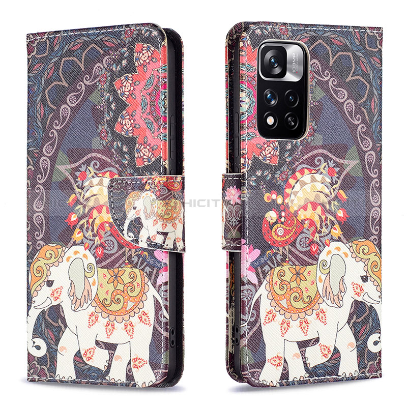 Funda de Cuero Cartera con Soporte Patron de Moda Carcasa B03F para Xiaomi Redmi Note 11 Pro+ Plus 5G