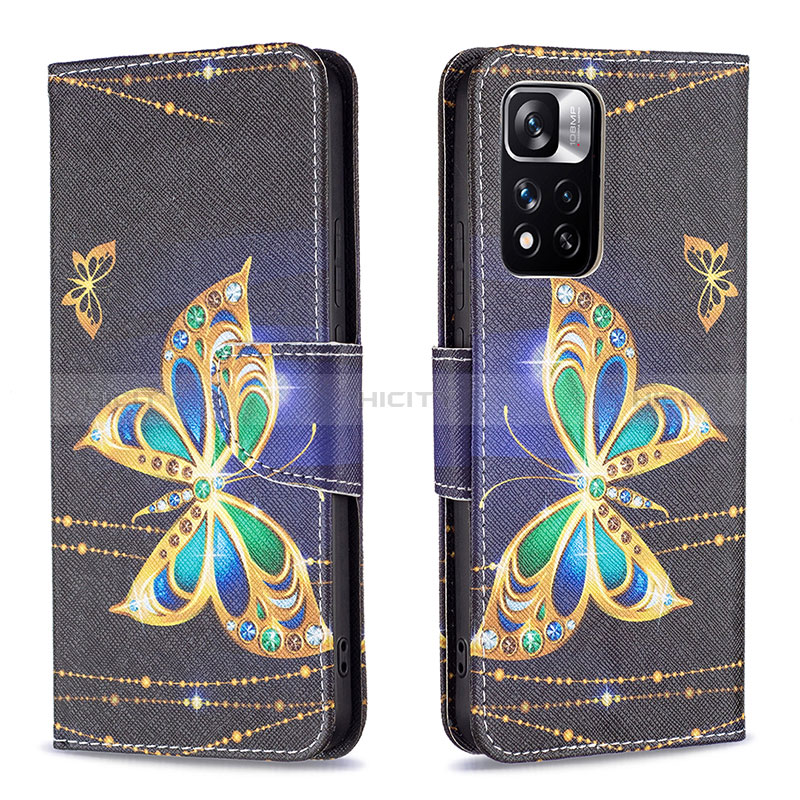 Funda de Cuero Cartera con Soporte Patron de Moda Carcasa B03F para Xiaomi Redmi Note 11 Pro+ Plus 5G