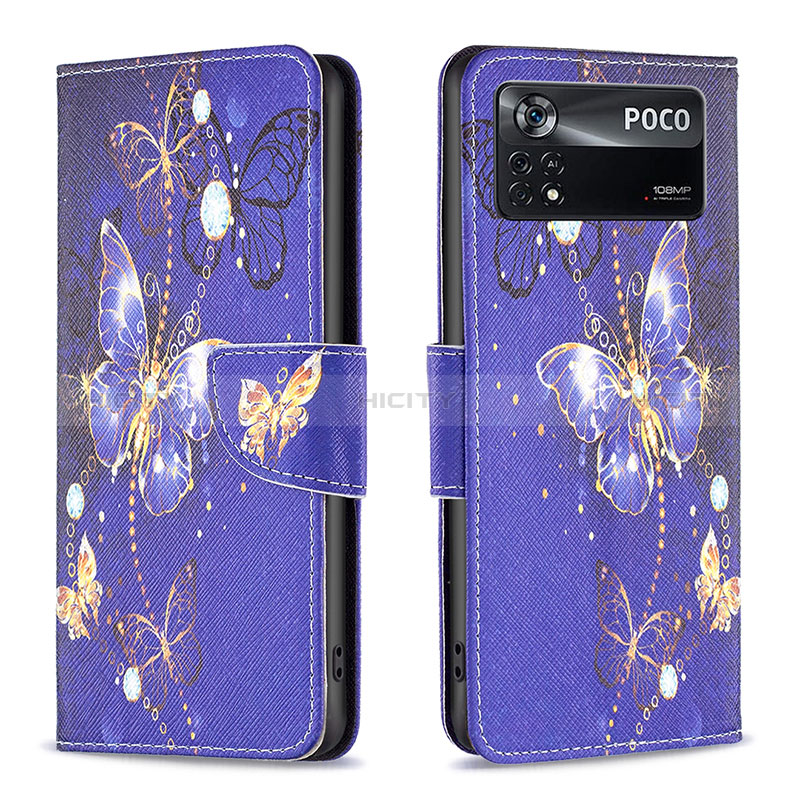 Funda de Cuero Cartera con Soporte Patron de Moda Carcasa B03F para Xiaomi Redmi Note 11E Pro 5G