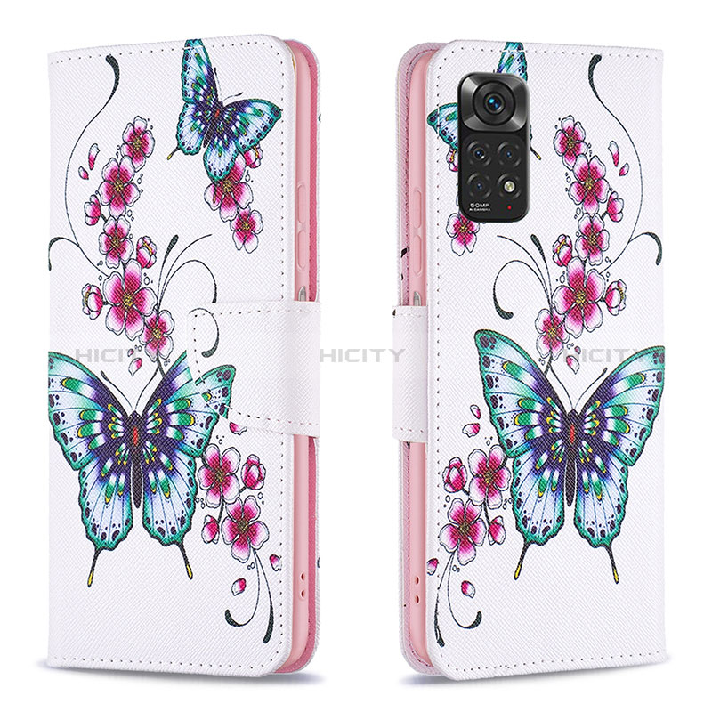 Funda de Cuero Cartera con Soporte Patron de Moda Carcasa B03F para Xiaomi Redmi Note 11S 4G Vistoso