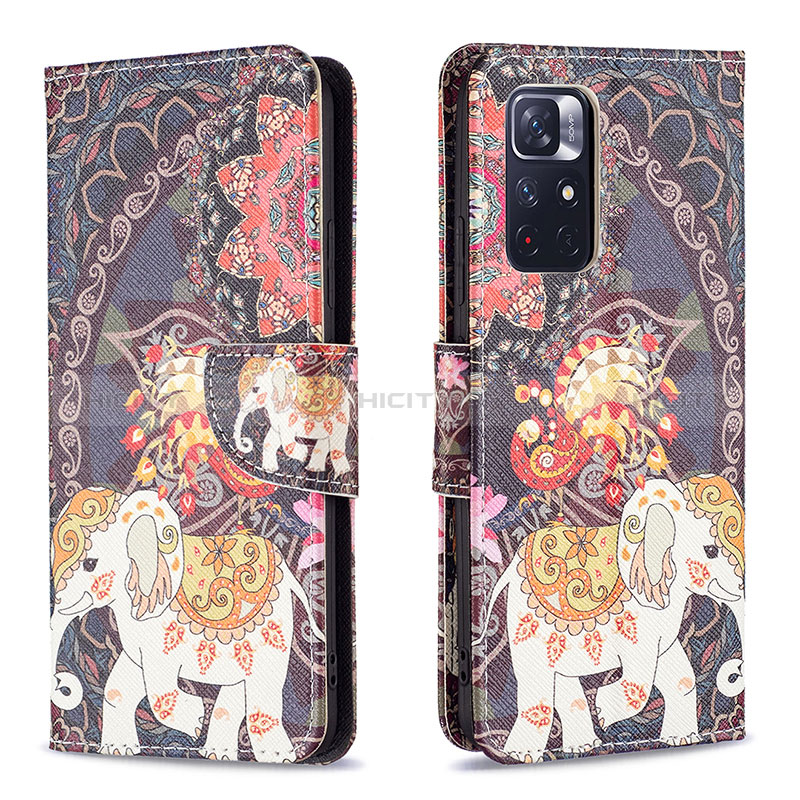 Funda de Cuero Cartera con Soporte Patron de Moda Carcasa B03F para Xiaomi Redmi Note 11S 5G