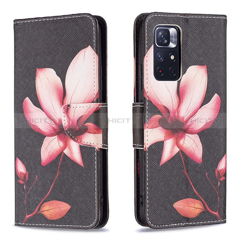 Funda de Cuero Cartera con Soporte Patron de Moda Carcasa B03F para Xiaomi Redmi Note 11T 5G