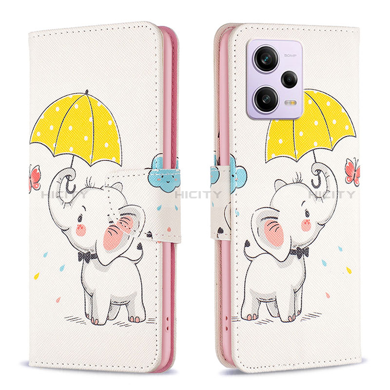 Funda de Cuero Cartera con Soporte Patron de Moda Carcasa B03F para Xiaomi Redmi Note 12 Explorer