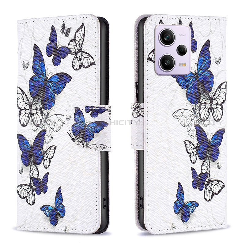 Funda de Cuero Cartera con Soporte Patron de Moda Carcasa B03F para Xiaomi Redmi Note 12 Pro+ Plus 5G