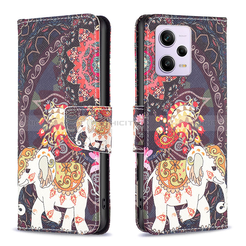 Funda de Cuero Cartera con Soporte Patron de Moda Carcasa B03F para Xiaomi Redmi Note 12 Pro+ Plus 5G