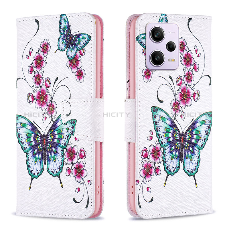 Funda de Cuero Cartera con Soporte Patron de Moda Carcasa B03F para Xiaomi Redmi Note 12 Pro+ Plus 5G