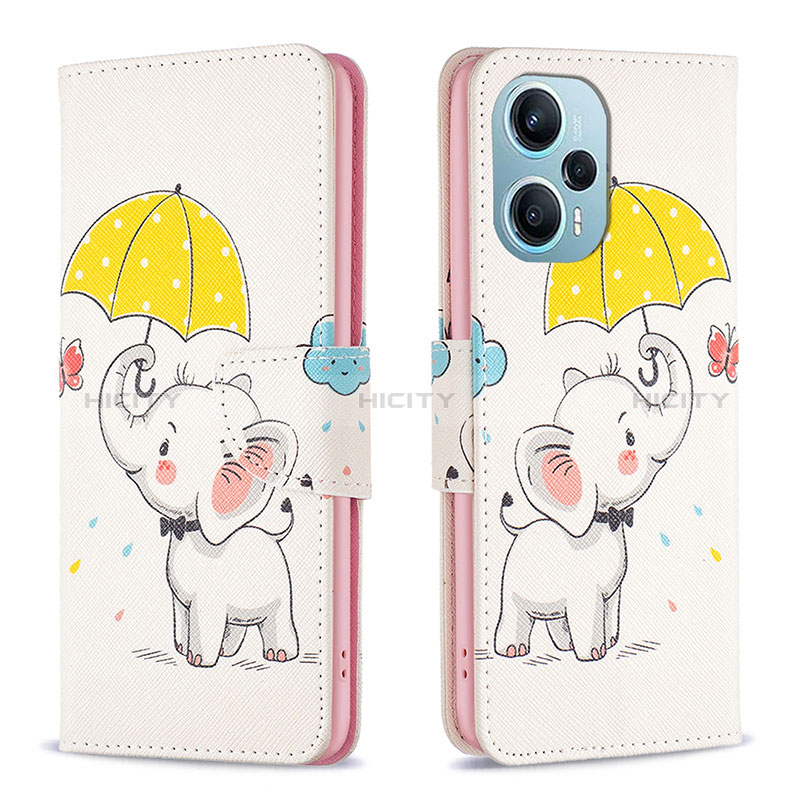 Funda de Cuero Cartera con Soporte Patron de Moda Carcasa B03F para Xiaomi Redmi Note 12 Turbo 5G