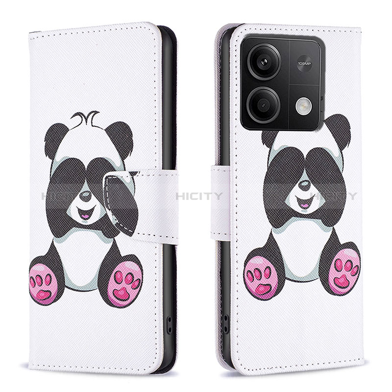 Funda de Cuero Cartera con Soporte Patron de Moda Carcasa B03F para Xiaomi Redmi Note 13 5G Multicolor