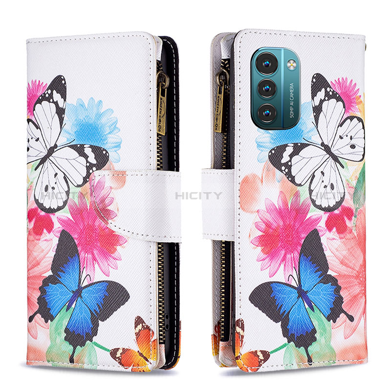 Funda de Cuero Cartera con Soporte Patron de Moda Carcasa B04F para Nokia G11