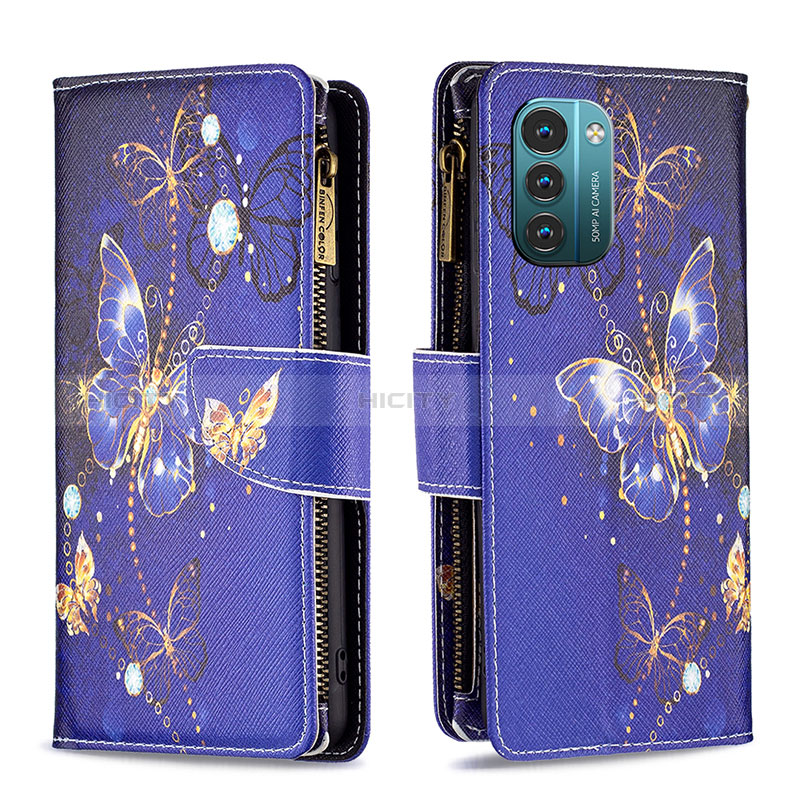 Funda de Cuero Cartera con Soporte Patron de Moda Carcasa B04F para Nokia G11