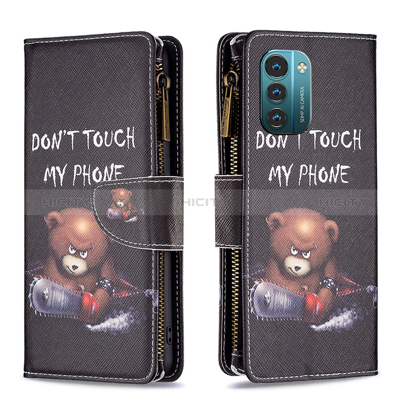 Funda de Cuero Cartera con Soporte Patron de Moda Carcasa B04F para Nokia G11