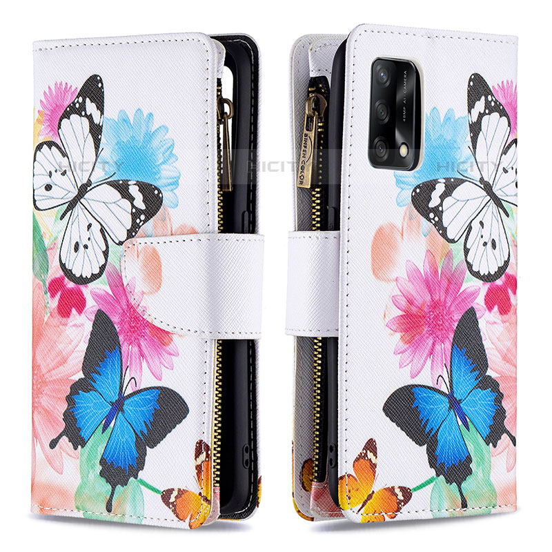 Funda de Cuero Cartera con Soporte Patron de Moda Carcasa B04F para Oppo A74 4G Vistoso