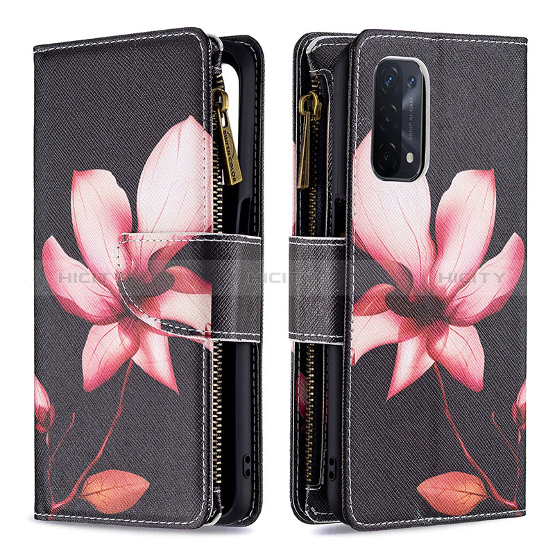 Funda de Cuero Cartera con Soporte Patron de Moda Carcasa B04F para Oppo A74 5G