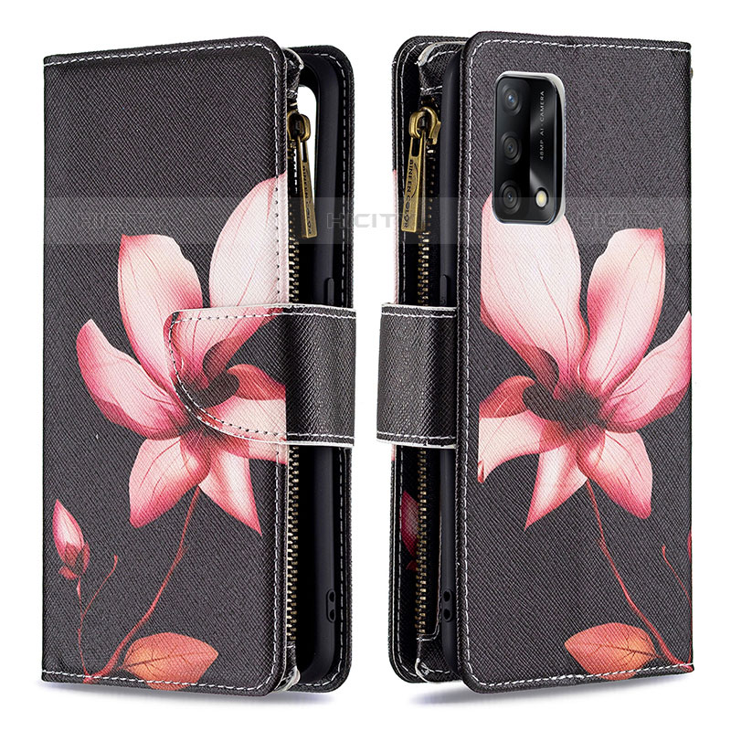 Funda de Cuero Cartera con Soporte Patron de Moda Carcasa B04F para Oppo Reno6 Lite