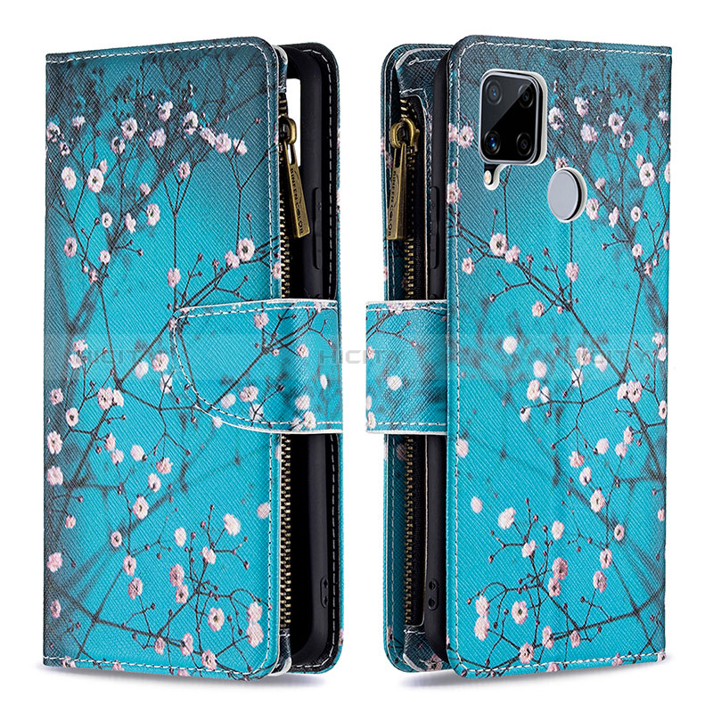 Funda de Cuero Cartera con Soporte Patron de Moda Carcasa B04F para Realme 7i RMX2193