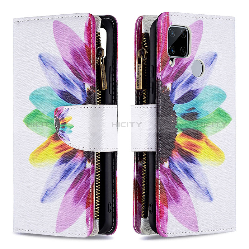 Funda de Cuero Cartera con Soporte Patron de Moda Carcasa B04F para Realme 7i RMX2193 Multicolor