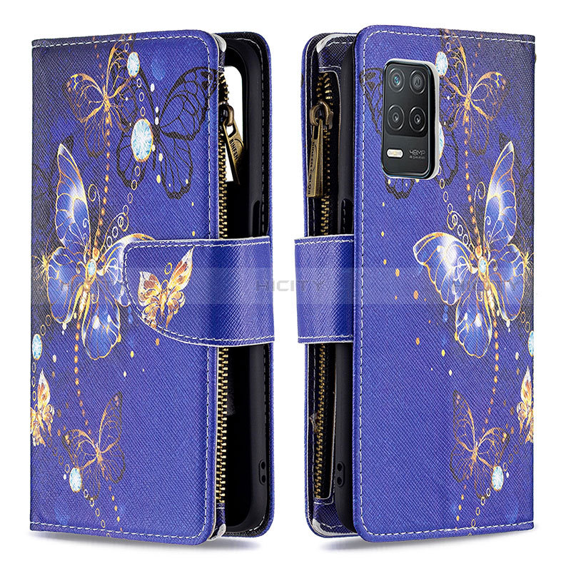 Funda de Cuero Cartera con Soporte Patron de Moda Carcasa B04F para Realme 8 5G