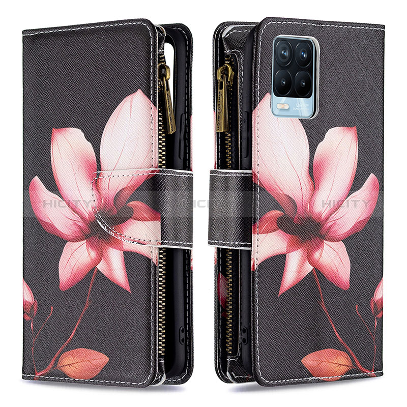 Funda de Cuero Cartera con Soporte Patron de Moda Carcasa B04F para Realme 8 Pro