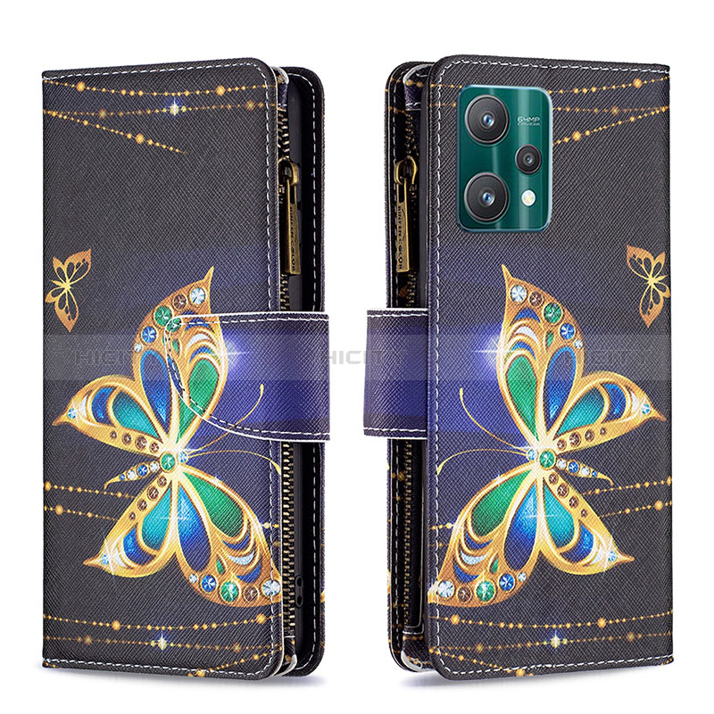 Funda de Cuero Cartera con Soporte Patron de Moda Carcasa B04F para Realme 9 Pro 5G