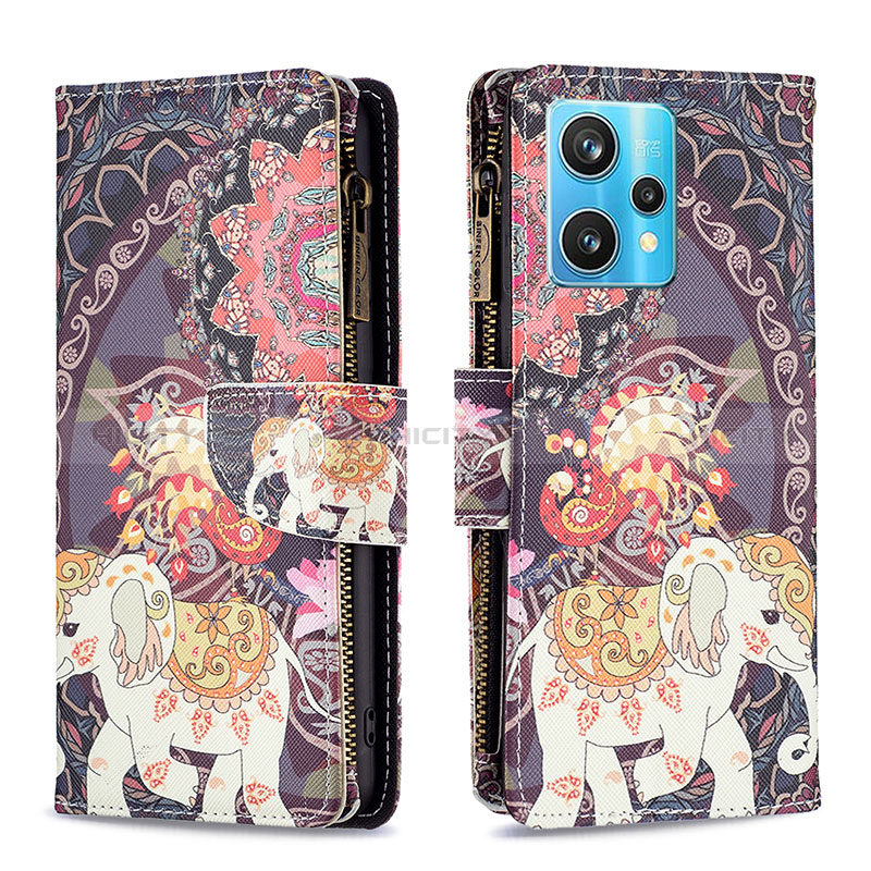 Funda de Cuero Cartera con Soporte Patron de Moda Carcasa B04F para Realme Narzo 50 Pro 5G