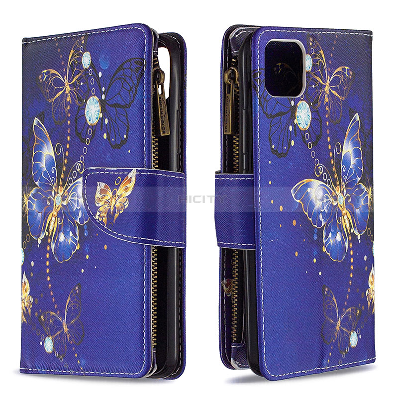 Funda de Cuero Cartera con Soporte Patron de Moda Carcasa B04F para Realme Narzo 50i Azul Real