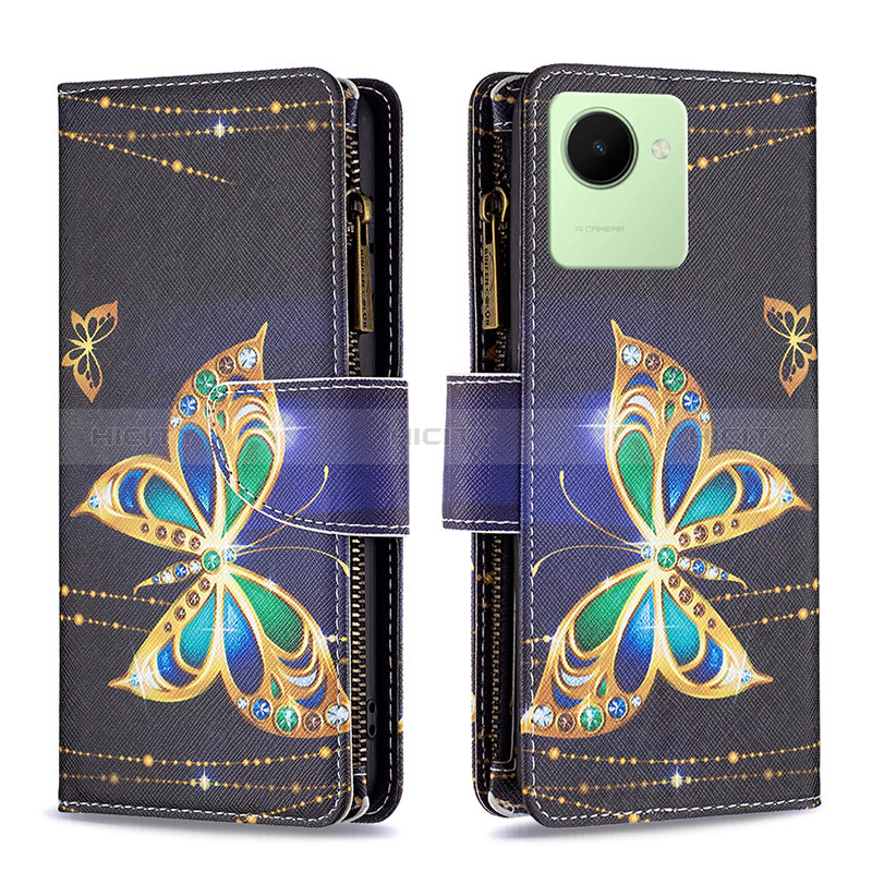 Funda de Cuero Cartera con Soporte Patron de Moda Carcasa B04F para Realme Narzo 50i Prime