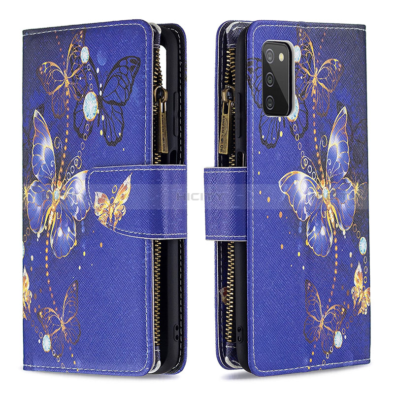 Funda de Cuero Cartera con Soporte Patron de Moda Carcasa B04F para Samsung Galaxy A02s