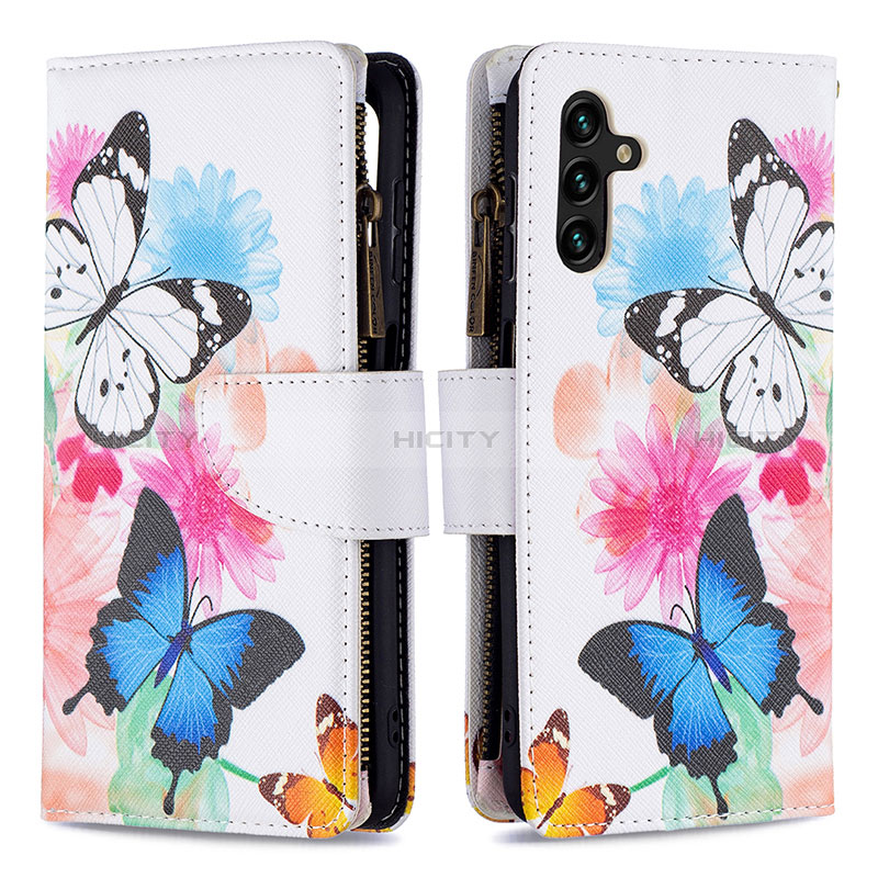 Funda de Cuero Cartera con Soporte Patron de Moda Carcasa B04F para Samsung Galaxy A04s