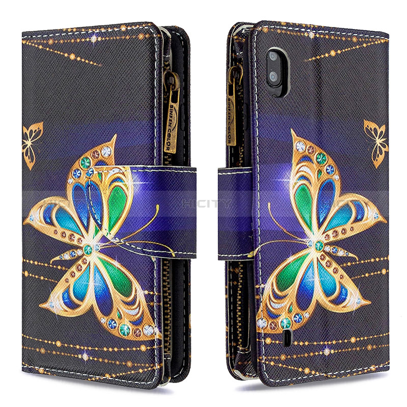 Funda de Cuero Cartera con Soporte Patron de Moda Carcasa B04F para Samsung Galaxy A10