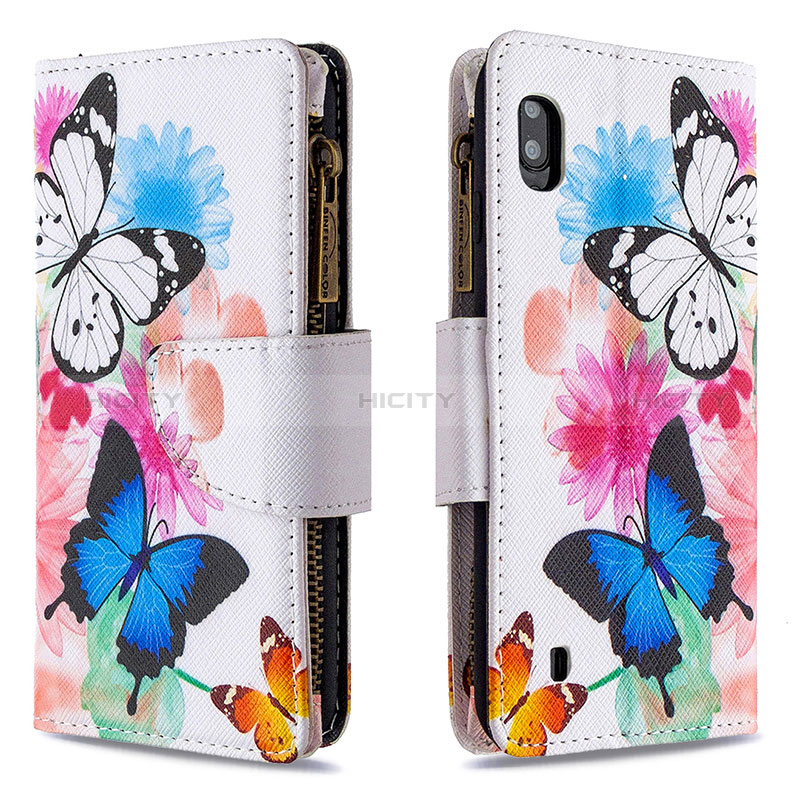 Funda de Cuero Cartera con Soporte Patron de Moda Carcasa B04F para Samsung Galaxy A10