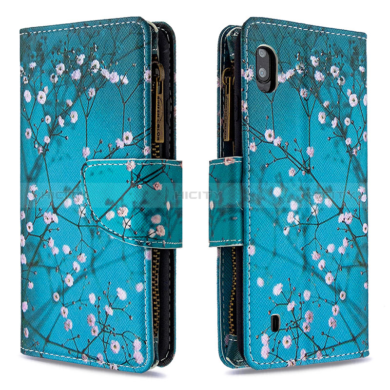 Funda de Cuero Cartera con Soporte Patron de Moda Carcasa B04F para Samsung Galaxy A10