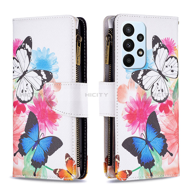 Funda de Cuero Cartera con Soporte Patron de Moda Carcasa B04F para Samsung Galaxy A23 5G