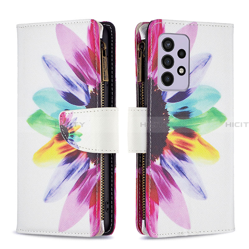 Funda de Cuero Cartera con Soporte Patron de Moda Carcasa B04F para Samsung Galaxy A33 5G Multicolor