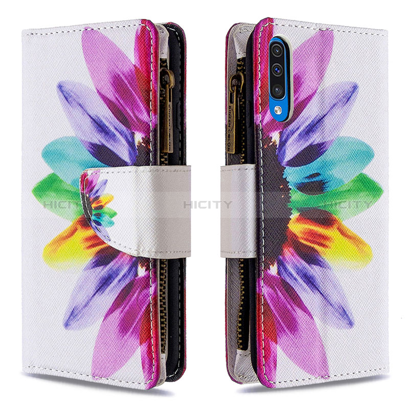 Funda de Cuero Cartera con Soporte Patron de Moda Carcasa B04F para Samsung Galaxy A50S Multicolor