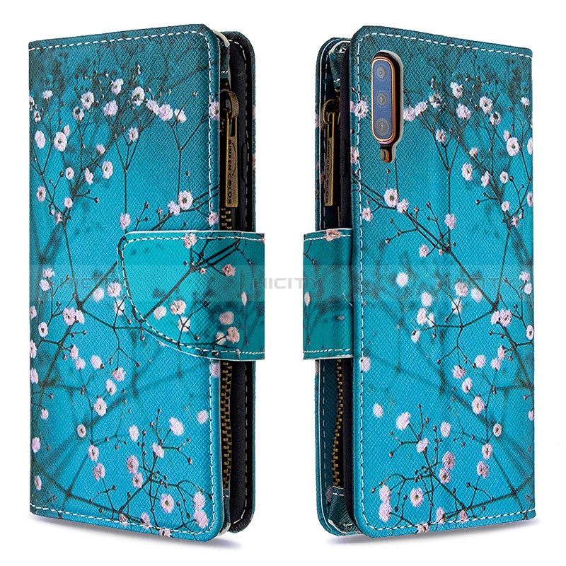 Funda de Cuero Cartera con Soporte Patron de Moda Carcasa B04F para Samsung Galaxy A70