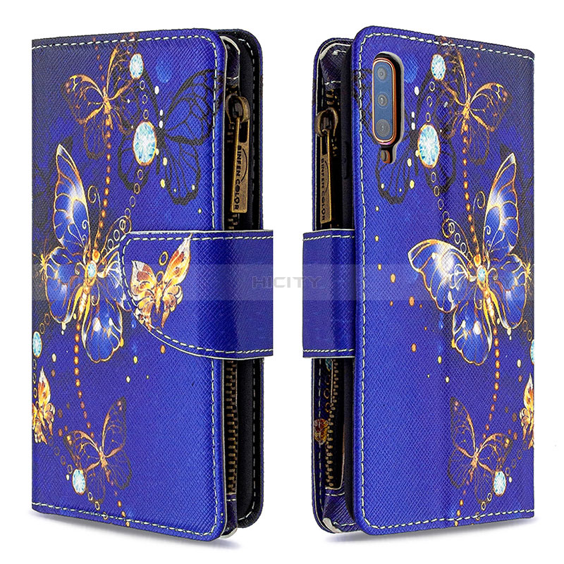 Funda de Cuero Cartera con Soporte Patron de Moda Carcasa B04F para Samsung Galaxy A70