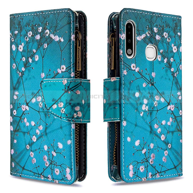 Funda de Cuero Cartera con Soporte Patron de Moda Carcasa B04F para Samsung Galaxy A70E