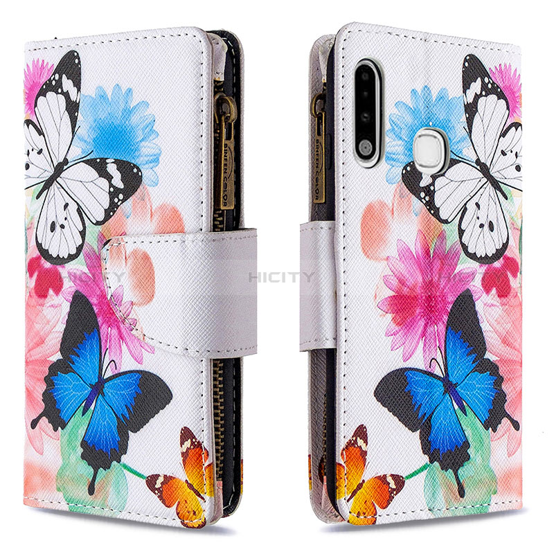 Funda de Cuero Cartera con Soporte Patron de Moda Carcasa B04F para Samsung Galaxy A70E Vistoso