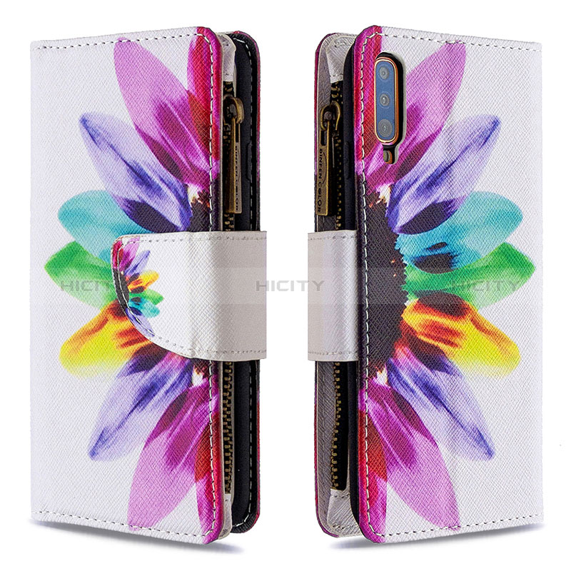 Funda de Cuero Cartera con Soporte Patron de Moda Carcasa B04F para Samsung Galaxy A70S Multicolor