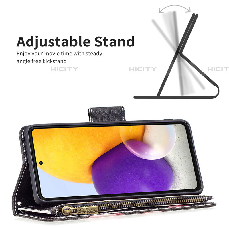 Funda de Cuero Cartera con Soporte Patron de Moda Carcasa B04F para Samsung Galaxy A73 5G