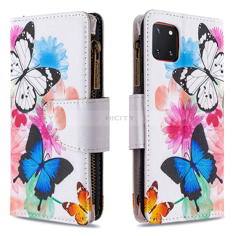 Funda de Cuero Cartera con Soporte Patron de Moda Carcasa B04F para Samsung Galaxy A81