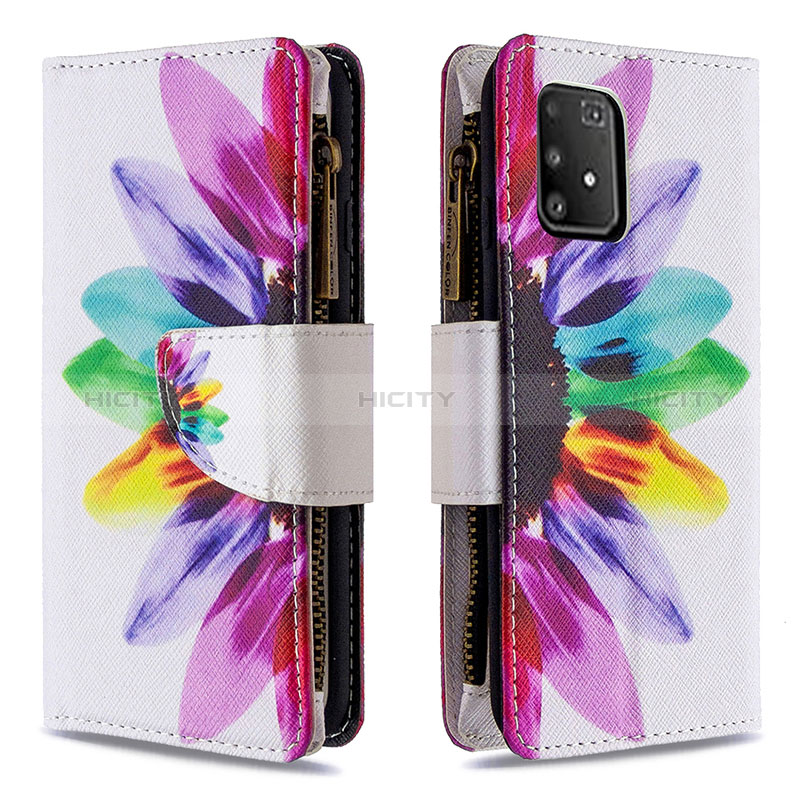 Funda de Cuero Cartera con Soporte Patron de Moda Carcasa B04F para Samsung Galaxy A91