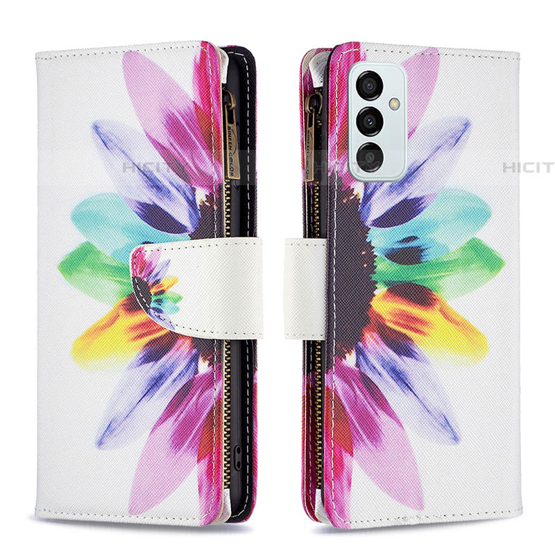 Funda de Cuero Cartera con Soporte Patron de Moda Carcasa B04F para Samsung Galaxy F23 5G Multicolor