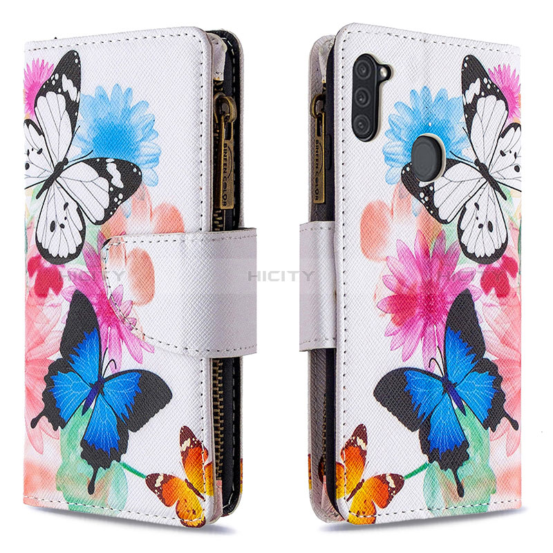 Funda de Cuero Cartera con Soporte Patron de Moda Carcasa B04F para Samsung Galaxy M11