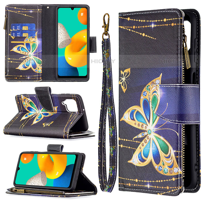 Funda de Cuero Cartera con Soporte Patron de Moda Carcasa B04F para Samsung Galaxy M32 4G