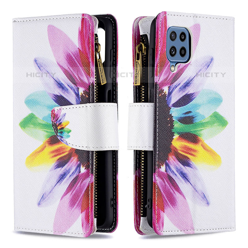 Funda de Cuero Cartera con Soporte Patron de Moda Carcasa B04F para Samsung Galaxy M32 4G