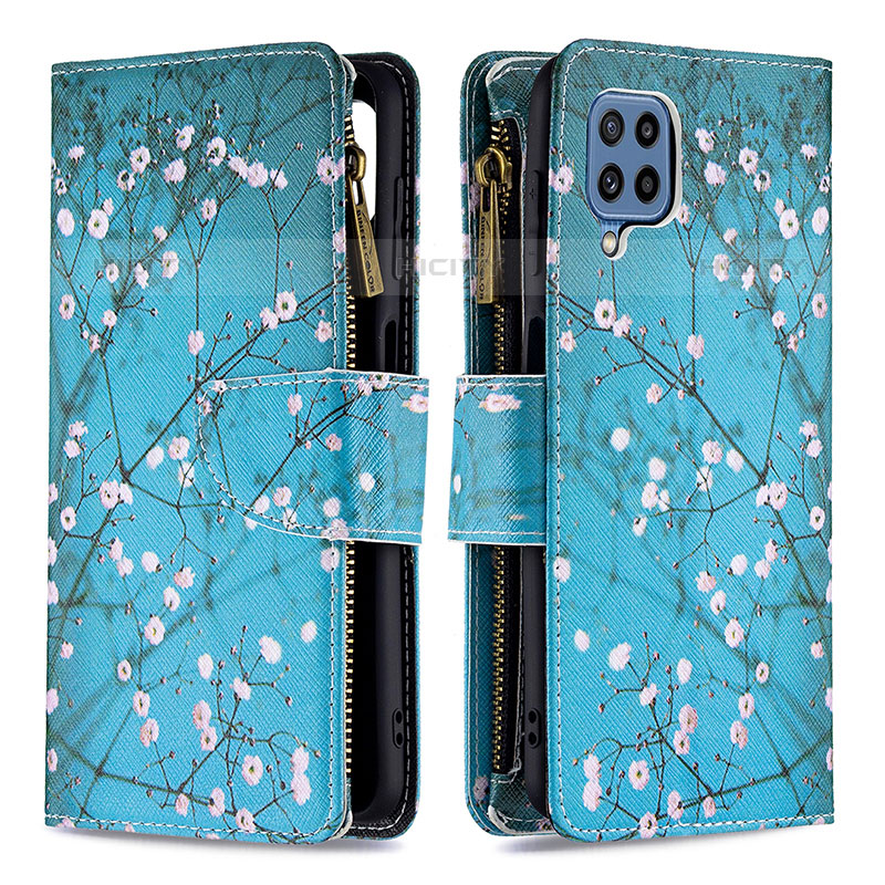 Funda de Cuero Cartera con Soporte Patron de Moda Carcasa B04F para Samsung Galaxy M32 4G