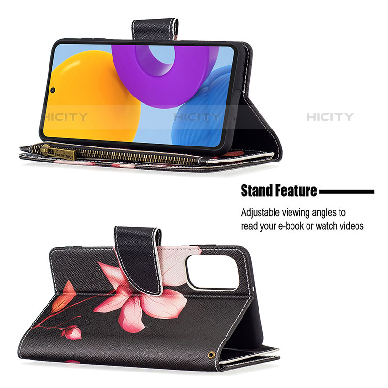 Funda de Cuero Cartera con Soporte Patron de Moda Carcasa B04F para Samsung Galaxy M52 5G