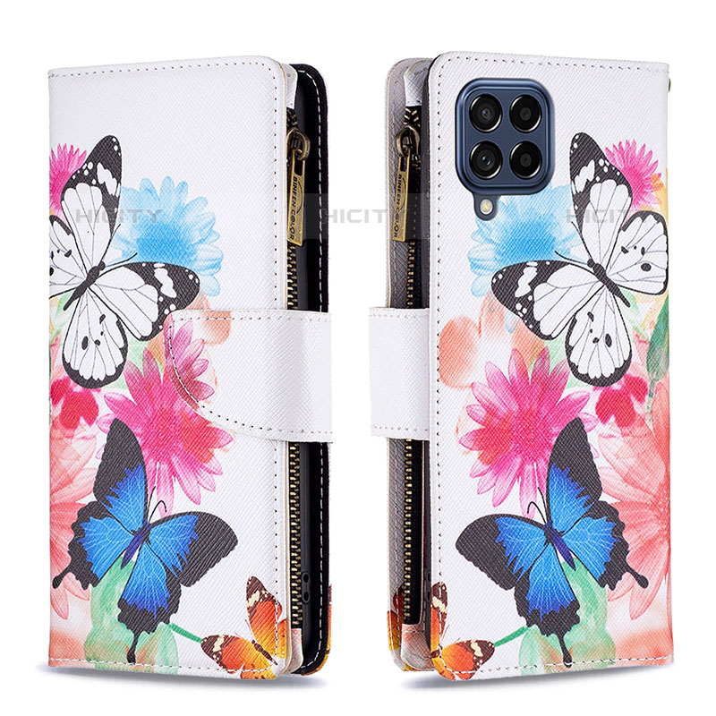 Funda de Cuero Cartera con Soporte Patron de Moda Carcasa B04F para Samsung Galaxy M53 5G